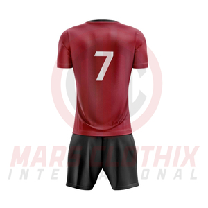 Vente flash - Uniforme de football à manches courtes de haute qualité pour unisexe - Uniformes de football personnalisés imprimés par sublimation pour garçons - Product Image 3