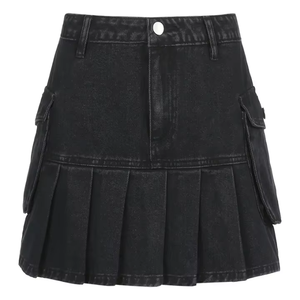 Jupe midi trapèze en cuir pour femme, personnalisée, de qualité supérieure, élégante, style boutique, fabrication OEM ODM, service d'échantillons en gros disponible - Product Image 6