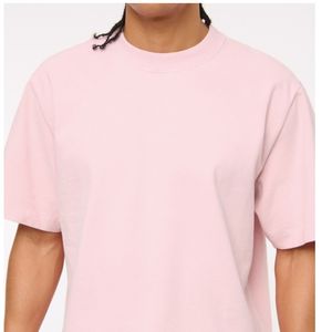 T-shirt rose oversize pour homme, coupe décontractée, en coton premium, doux, basique, streetwear, personnalisable, vente en gros, OEM ODM - Product Image 2