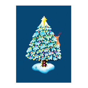 การ์ดป๊อปอัพ 3 มิติ แบบปรับแต่งได้ ลายต้นสน พร้อมการ์ดอวยพรทำมือสำหรับคริสต์มาส - ของขวัญงานฝีมือกระดาษ การ์ดอวยพร 3 มิติ - Product Image 4