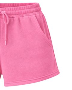 Shorts de Felpa de Algodón Rosa Intenso para Mujer, Cintura Elástica, Ropa Casual de Verano, Fabricante Personalizado, Calidad Premium - Product Image 4
