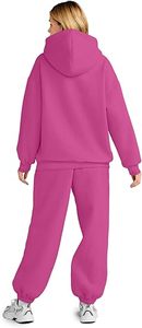 Ensemble sweat-shirt et jogging surdimensionné en coton personnalisé pour femmes, fabricant de vêtements OEM ODM, vente en gros - Product Image 2