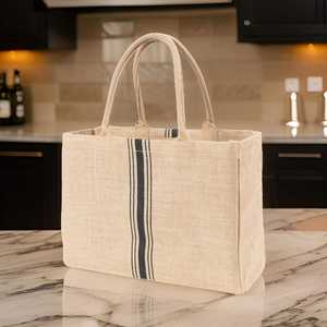 Bolsa de Regalo Multiusos de Yute Ecológico con Marca Personalizada, Diseño Plegable, Reutilizable, con Capa Interior Laminada - Product Image 6