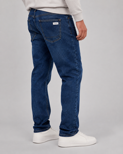 Jean en denim bleu clair coupe droite pour homme FANKES, taille mi-haute, coupe régulière, délavé, style décontracté, en coton, idéal pour le printemps - Product Image 6