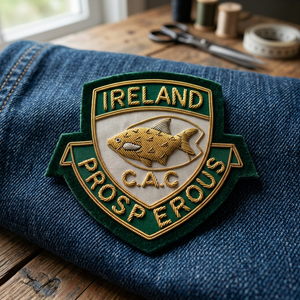 Custom Embroidered cLUB Badge With Anchor And Laurel Wreath <b>Sew</b>-On Fabric Patch For Uniform Garment - Product Image 3