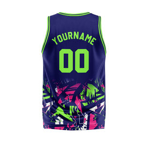Maillot de basket-ball unisexe sans manches en polyester respirant à 100 %, imprimé, anti-UV, à séchage rapide, avec bretelles réglables, pour le sport - Product Image 3