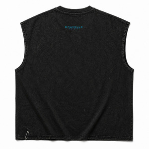 Oversized Muscle Tee <b>Y2K</b> Grunge Sleeveless <b>Shirt</b> Acid Wash Graphic Streetwear Tank - Product Image 4