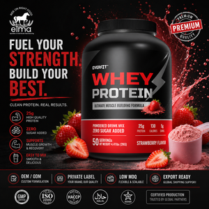 Elma Food, Fabricante de Proteína de Suero Halal en Polvo, Marca Privada, WPI, WPC, Fórmula para la Recuperación Muscular, OEM, ODM, Nutrición Deportiva, 20-29g - Product Image 1