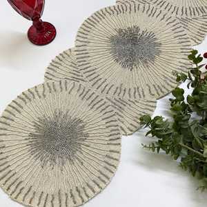 Handmade Bamboo <b>Round</b> Table Mat 400 Mm Bohemian Design Natural Color <b>Placemat</b> for Dining Table Decor - Product Image 3