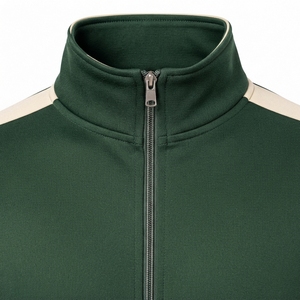 Survêtement d'entraînement pour homme en tissu polyester léger, respirant, veste zippée intégrale, pantalon ajustable, confortable - Product Image 5