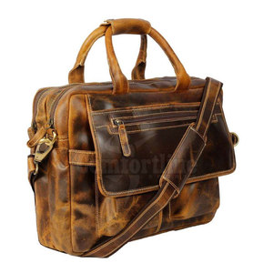 Bolso bandolera de cuero a la moda para hombre, bolso de hombro tipo bandolera de gran capacidad, para negocios, oficina, viajes, uso diario - Product Image 2
