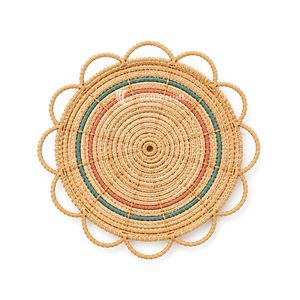 Handcrafted Rattan <b>Wall</b> <b>Decor</b> Circular Bohemian Style Set Multi Piece Storage Trays Living Room Decorative Art - Product Image 4