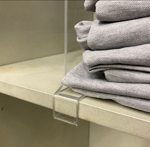 Juego de 4 Separadores de Acrílico para Estantes, Organizador Transparente para Armarios, Estante de Almacenamiento para Ropa, Separador de Armarios Plegables con Marco Negro - Product Image 3