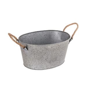 Nouveauté : Jardinière vintage galvanisée style français, effet rouillé, taille, forme et couleur personnalisables, pour usage en jardinage - Product Image 4