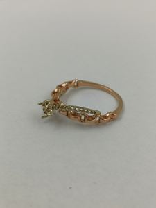 Meilleur prix, bague en or rose 14 carats, diamant classique, taille brillant rond, bijoux élégants, bijoux fins, cadeau de mariage ou de fiançailles de luxe, vente en gros - Product Image 4