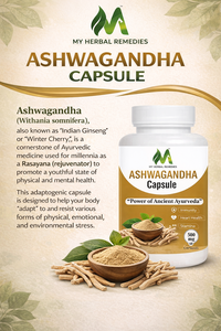 My Herbals Pure Wild Organic Ashwagandha Root Extract Capsules 500mg Withanolides Complément alimentaire à base de plantes de qualité alimentaire pour le soulagement du stress - Product Image 4