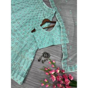 ชุดราตรีที่สวยงามเข็มขัดเอว lehenga choli สำหรับงานปาร์ตี้ - Product Image 5