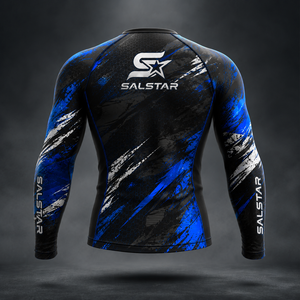 Salstar <b>Men</b> Long Sleeve Rash Guard Compression Shirt Quick Dry Sporty Fit Sublimation Print Four Way <b>Stretch</b> Flexible movement - Product Image 3