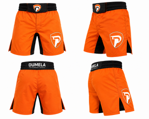 Pantalones Cortos de Boxeo MMA DUMELA INTERNATIONAL de Algodón y Poliéster Naranja para Conjuntos de Boxeo - Color Personalizado, Alta Calidad, Transpirables - Product Image 2