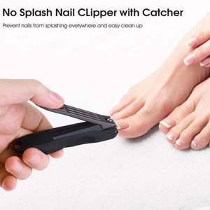 Ensemble de coupe-ongles noirs 3 en 1, coupe-ongles pour les doigts et les orteils avec lime à ongles intégrée, poignée ergonomique professionnelle, coupe-ongles - Product Image 3