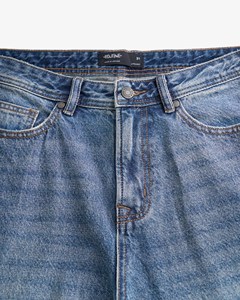 Pantalon long en jean pour homme, coupe droite, taille mi-haute, non extensible, formel, respirant, anti-boulochage, en Spandex/Coton, idéal pour le lavage. - Product Image 5