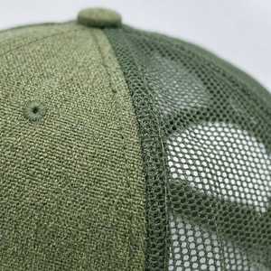 Casquette de camionneur vert olive de qualité supérieure, dos en maille respirante, fermeture snapback réglable, chapeau d'été élégant pour sports décontractés en plein air - Product Image 2
