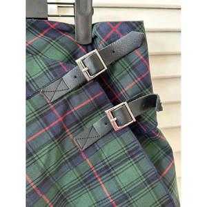 Jupe Kilt écossaise celtique marine et verte pour femme, style foulard avec boucles 2026 - Product Image 2