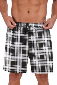 Conjunto de Pantalones Cortos a Cuadros Casuales de Verano para Hombre, Talla Grande, 100% Algodón, Tejido Transpirable de Secado Rápido, Conjunto de Dos Piezas - Product Image 2