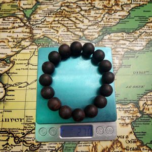 Pulsera de Madera de Agar Negra Natural y Aromática, Joyería Hecha a Mano con Cuentas de Madera - Product Image 1