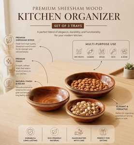Bol de service artisanal LuxeVista – Bol alimentaire en bois imprimé fait main de qualité supérieure pour des repas élégants, des collations gourmandes, des fruits et la décoration - Product Image 6