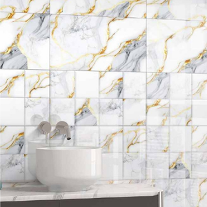 กระเบื้องเซรามิกผิวหินอ่อนสีขาว ขนาด 300x600 มม. เหมาะสำหรับผนังสำนักงานที่ทันสมัยและการตกแต่งอาคารพาณิชย์สมัยใหม่ - Product Image 3