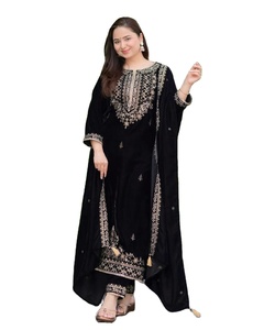 Trajes de Shalwar Kameez para niñas, la mejor tela, compre la Ropa Étnica pakistaní más hermosa, trabajo de sastre y bordado - Product Image 1