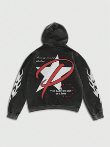 Sweat à capuche oversize en molleton brodé éco-responsable pour homme, style streetwear, hiver, grammage lourd, personnalisable, vente en gros - Product Image 2