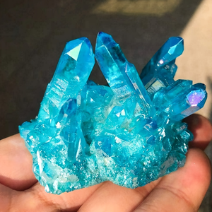 Wholesale Hot Selling High Quality Electroplated Blue <b>Crystal</b> <b>Cluster</b> Healing <b>Crystal</b> Quartz Gemstone Craft for Decoration - Product Image 2