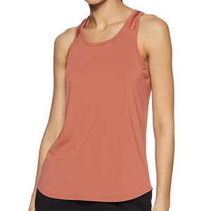 Wholesale PEARIA INDUSTRY Custom Women Tank <b>Tops</b> Polyester/Cotton 140g Knitted Sleeveless Summer Gym Fitness <b>Tops</b> - Product Image 1