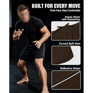 <b>Men</b> Boxing Shorts Satin Spandex/Polyester Lightweight Stretch Moisture-Wicking Waterproof Side Slit High Kick Fight <b>Trunks</b> - Product Image 4