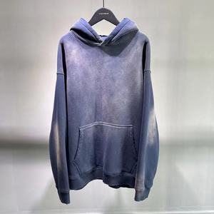 เสื้อฮู้ดโอเวอร์ไซส์แบบยูนิเซ็กซ์ ผ้าฟลีซย้อมสี 100% คอตตอน กันน้ำ สีพื้น มีกระเป๋า แขนปกติ ใส่ได้ในฤดูร้อน - Product Image 1
