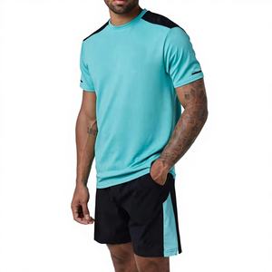 Ensemble de 2 pièces pour homme, t-shirt à manches courtes et short personnalisés avec logo, tenue d'été pour homme - Product Image 6