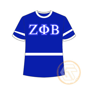 Camiseta de Jersey de Algodón y Poliéster Transpirable de Alta Calidad con Logotipo Personalizado al por Mayor de Zeta Phi Beta, Ropa de Sororidad para Mujer - Product Image 3