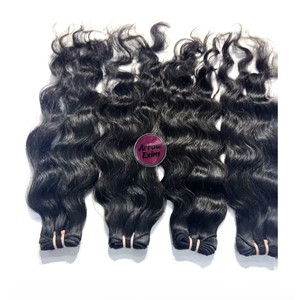 Raw Virgin Indian Remy Human Hair Curly <b>Bundles</b> No Tangle No Shedding Weaving Extensions Machine Double Weft 100g Single All - Product Image 2
