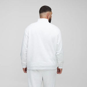 Sweat-shirt pour homme de couleur blanche unie, tendance, décontracté, dernières créations, tailles adultes, respirant, prix de gros, sur mesure. - Product Image 3