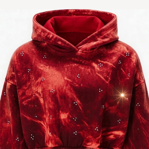 Sudadera con Capucha Corta Eyre Sport Wear Personalizada con Pedrería, Estilo Oversize, Tendencia Streetwear, Casual de Invierno, Unisex - Product Image 5