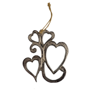 Fresh Heart Plated Finishing Design With Metal Home Decor Christmas Tree Decor for Hanging Design - Product Image 1
