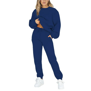 Men Printed Polyester/<b>Nylon</b> Tracksuit Set Crew Neck Long Sleeve Drawstring <b>Pants</b> Casual Autumn Wear Full Length Regular Fit - Product Image 2
