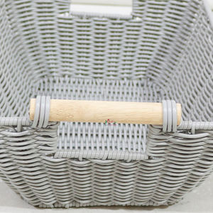 Plateau de panier tissé rectangulaire en jonc de mer naturel écologique pour le pain, les fruits et la décoration intérieure - Product Image 3