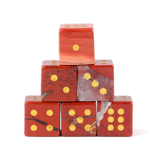 Stone Red jasper D6 <b>Dice</b> Cube Natural Gemstone Crystal Stone D6 <b>Dice</b> Engraved Stone Custom <b>Dice</b> <b>Sets</b> - Product Image 3