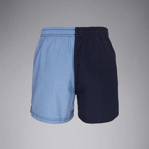 Shorts unisexes bleu marine à séchage rapide en polyester, taille élastique, couleur unie, vêtements de sport d'été pour adultes, coupe régulière - Product Image 4