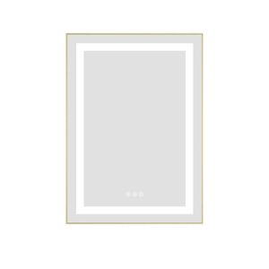 Specchio LED da Bagno 24 X 32 Pollici con Illuminazione Frontale e Posteriore, Montaggio a Parete, Cornice in Alluminio, Antiappannamento, Memoria 3 - Product Image 2
