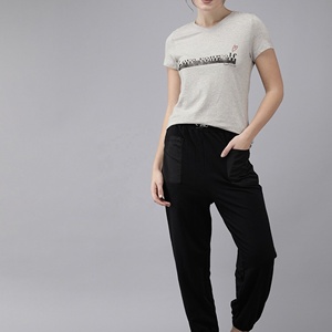 2026 Comfortable Digital Print Custom Ladies' V-neck Short Sleeve Knitted Tee Shirt Bangladesh Summer Wear ladies t-shirt - Product Image 1