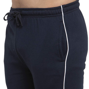 Men's Navy White Color Block Hooded <b>Tracksuit</b> Full Zip Casual Sweatshirt Pants Set Regular Fit Side Pockets Autumn Wear - Product Image 6